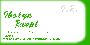 ibolya rumpl business card
